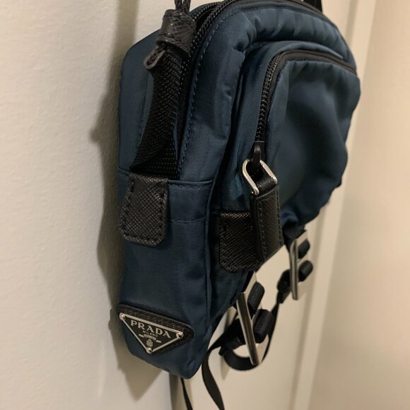 Prada Blue Tessuto Montagna Nylon Camera Bag - Picture 4 of 11